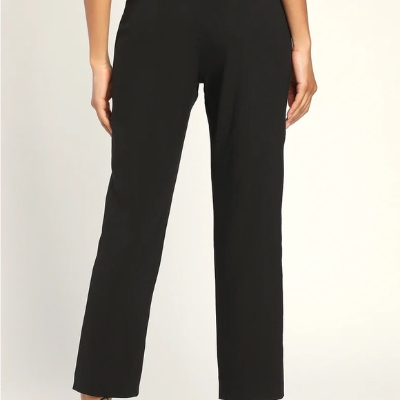 Lulu’s Endearing Romance Black Slim Leg Trouser Pants - Picture 7 of 7
